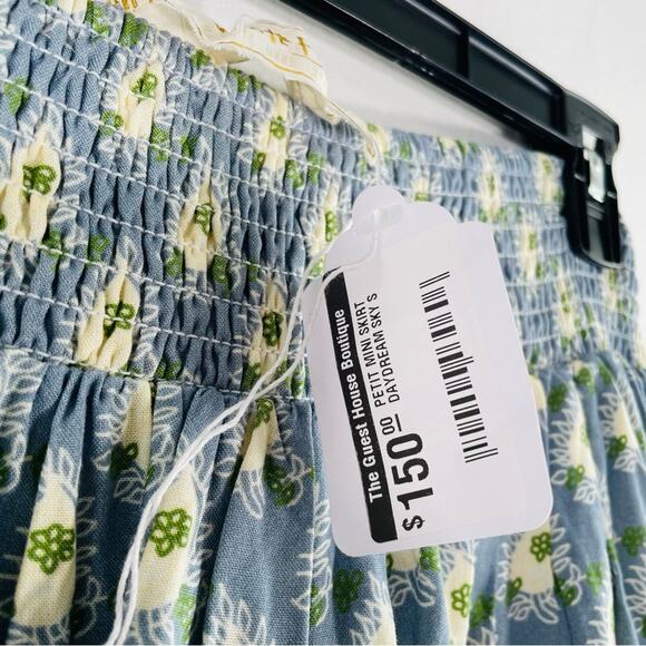 NWT Jen’s Pirate Booty Daydream Blue Green Sky Tiered Mini Skirt Small New - Picture 4 of 10